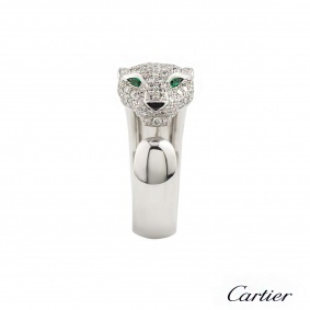 Cartier Panthere Diamond Emerald & Onyx Ring N224900